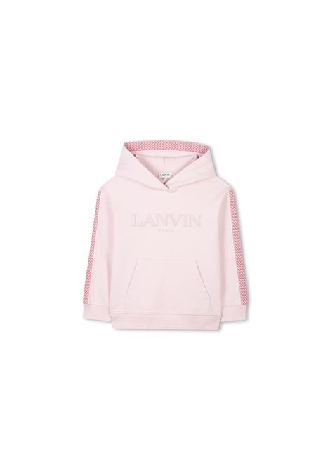 Felpa Rosa Con Logo e Motivo Curb LANVIN ENFANT | N30243452